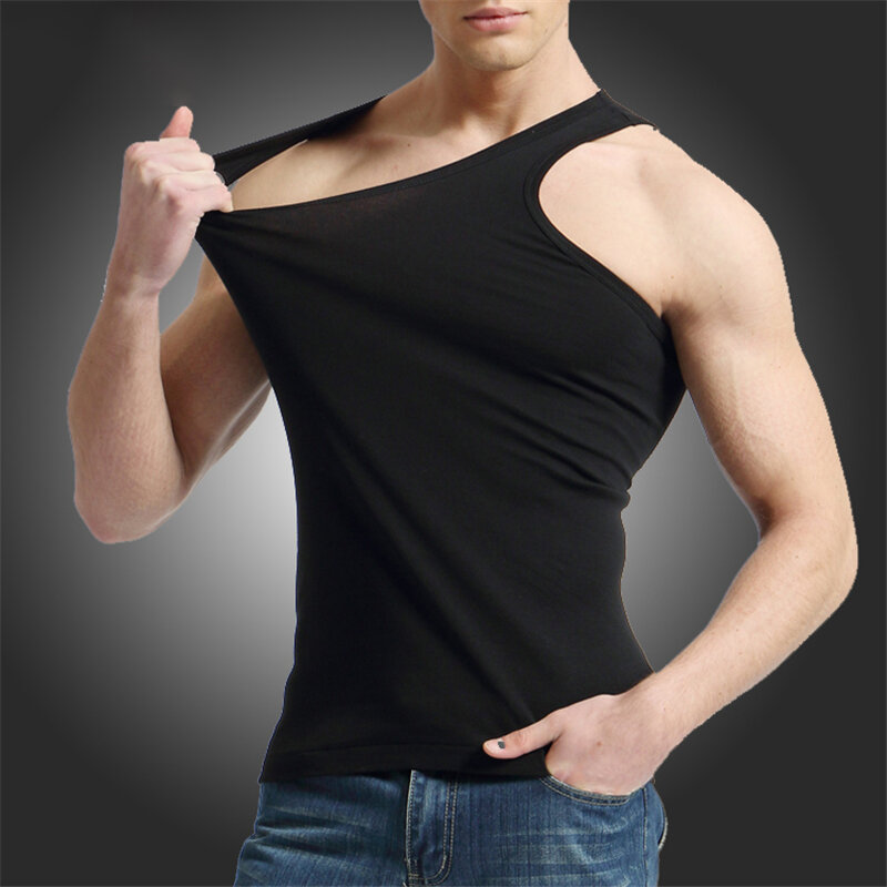 TFETTER ملابس داخلية للرجال القطن تانك القمم الرجال عالية الجودة كمال الاجسام القميص أكمام سليم صالح الصدرية الرجال تانك القمم