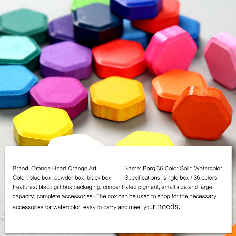 36 colori Acquerello Pigmento Set Pittura Ad Acquerello Studente dipinta A mano Portatile Set Pittura Scatola di Ferro di colore di acqua rifornimenti di arte