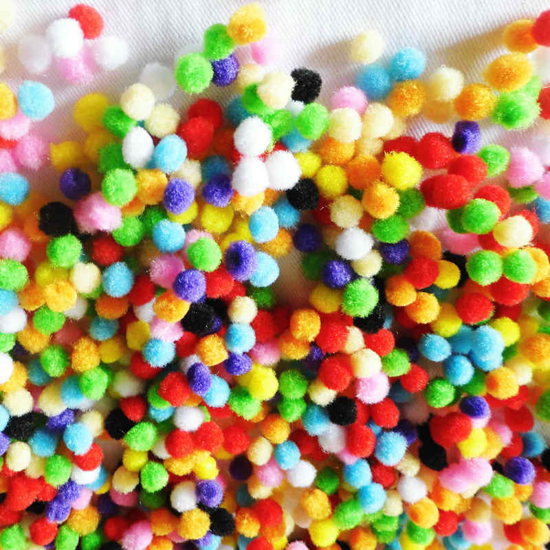 200PCS/LOT.6mm Pompoms,Pom-Pom,Craft material,Doll accessories,DIY accessories,Plush ball,Wedding ornament,Wholesale,On stock