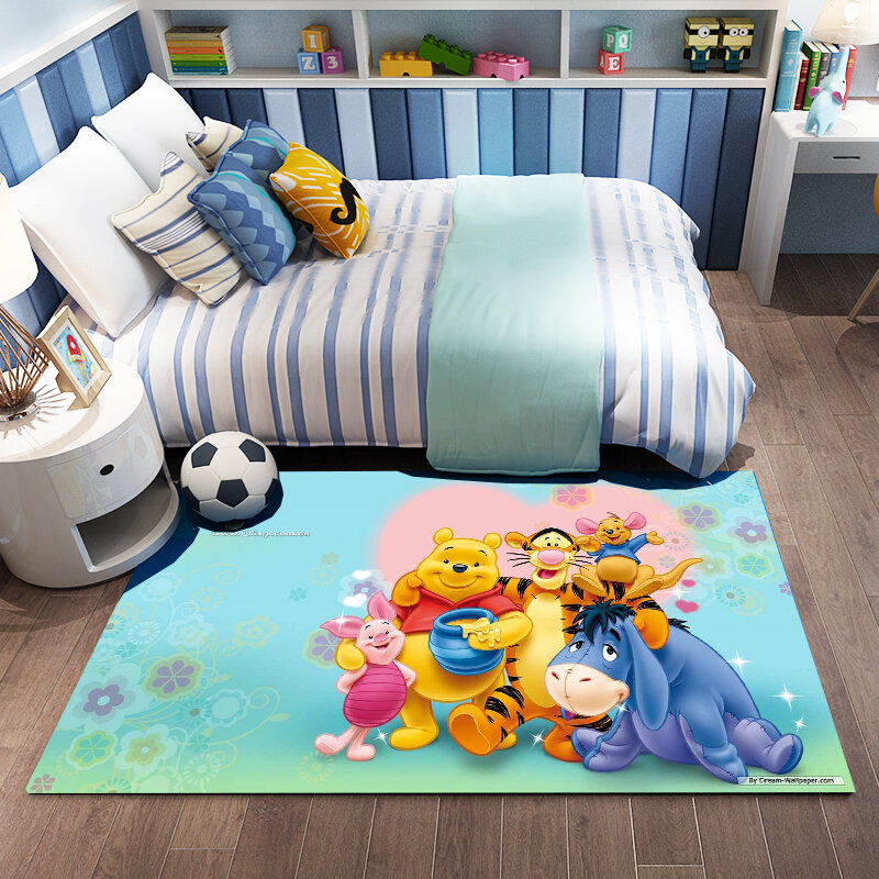 Cartoon Bear Rug 3D Print Playmat Soft Cozy Resin Thicken Kids Children Play Crawling Carpet for Living Room Large Rugs Doormat