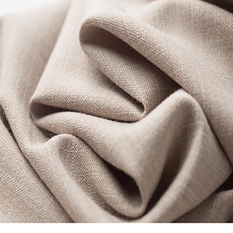 Goplus couleur unie lin tout-match ample à manches longues chemise rétro tempérament Style britannique bureau Style quatre saisons