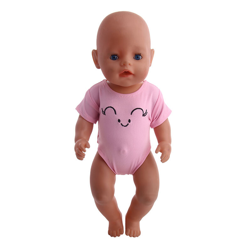 Najnowsze ubranka dla lalki syrenka nadruk z jednorożcem T-shirt 43Cm noworodek odrodzony 18 Cal amerykańska dziewczynka lalka nasze pokolenie