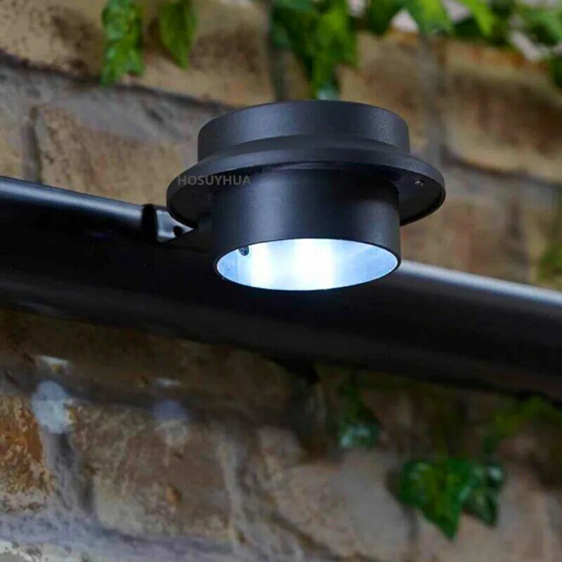 Nuova lampada da parete solare impermeabile per esterni 3 Led sensore di luce Yard Pathway Fence giardino paesaggio luci Decorative nero/bianco.