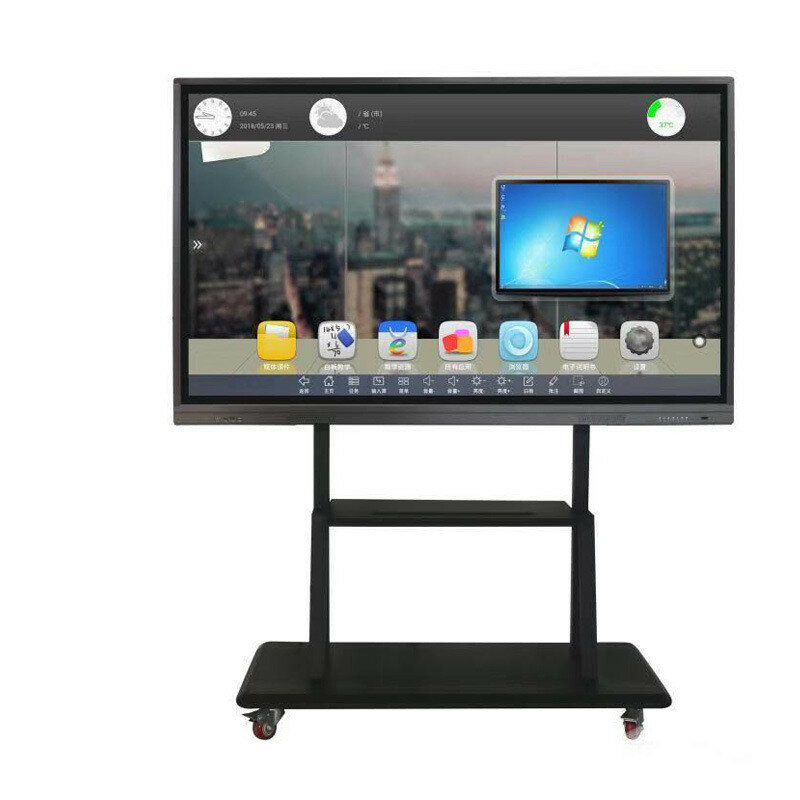 65 "75" 86 "100 polegada equipamentos educacionais reunião e placa de ensino multi tela toque display interativo quadro branco