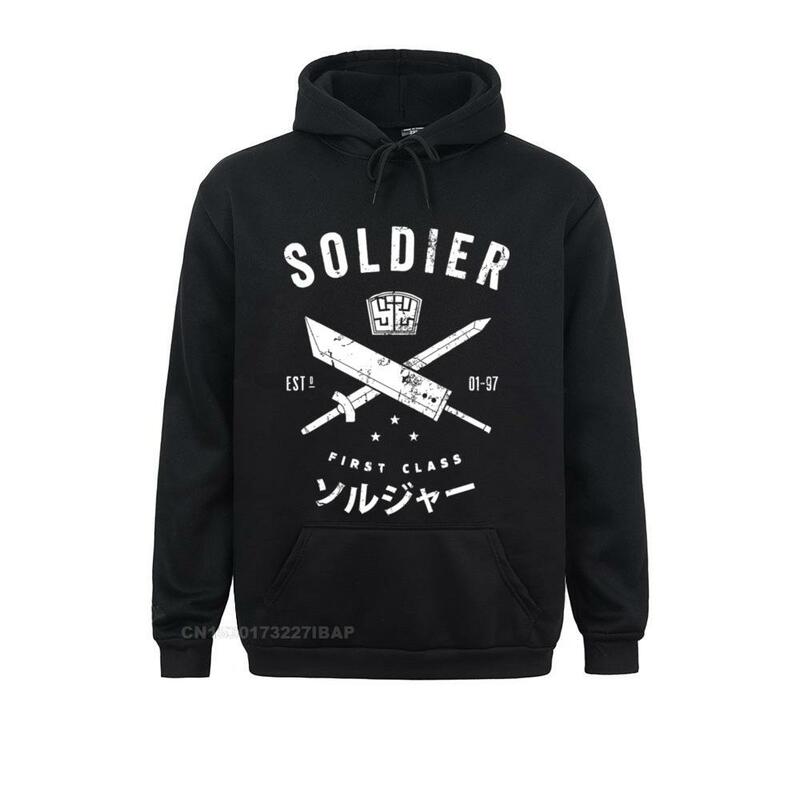 Lustige Final Fantasy Soldat Sportswear Für Männer Anime Baumwolle Männer Mit Kapuze Pullover Cloud Video Spiel Strife Shinra Chocobo
