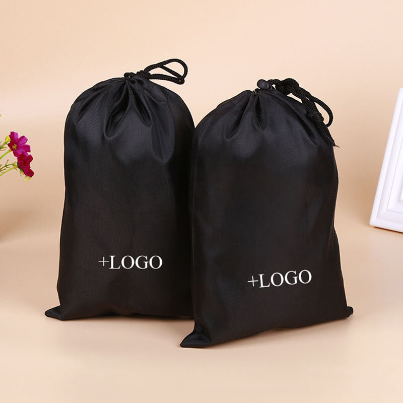 Custom Print Logo Packaging Bag Reusable Waterproof Oxford Drawstring Bag Travel/Shoe/Cloth/Phone/Glasses/Makeup Packing Pocket