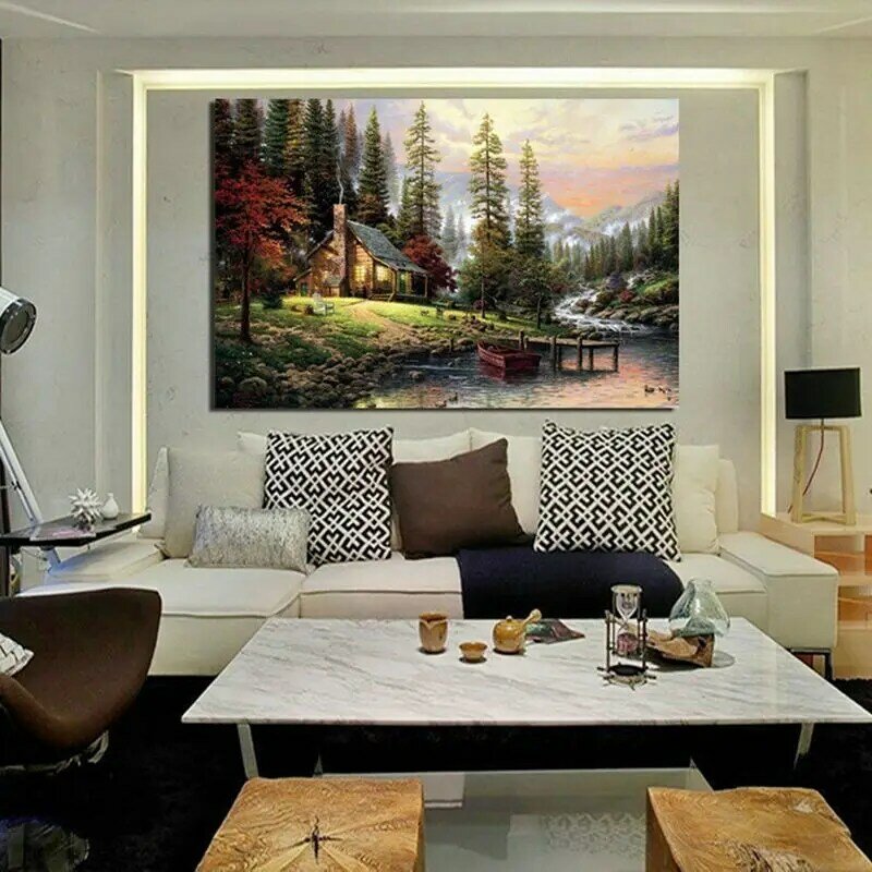 High Definition Olieverfschilderij Prints Op Canvas Frameless Wall Art Schilderijen Foto Voor Woonkamer Slaapkamer Home Decoratie (Land