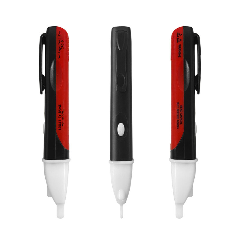 โวลต์มิเตอร์ดิจิตอล AC 90-1000V Non-Contact Socket AC เต้าเสียบสายไฟแรงดันไฟฟ้าเครื่องตรวจจับควัน Tester ปากกาไฟ LED Test ดินสอ