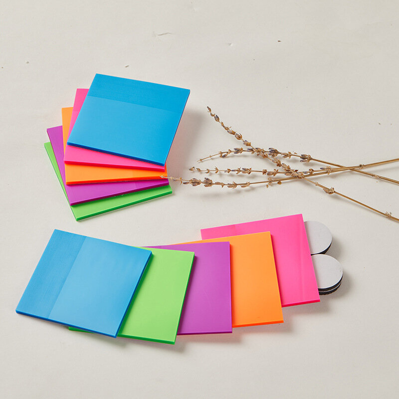 Farbe Transparenz Sticky Note Pads Wasserdicht Self-Adhesive Memo Notizblock
