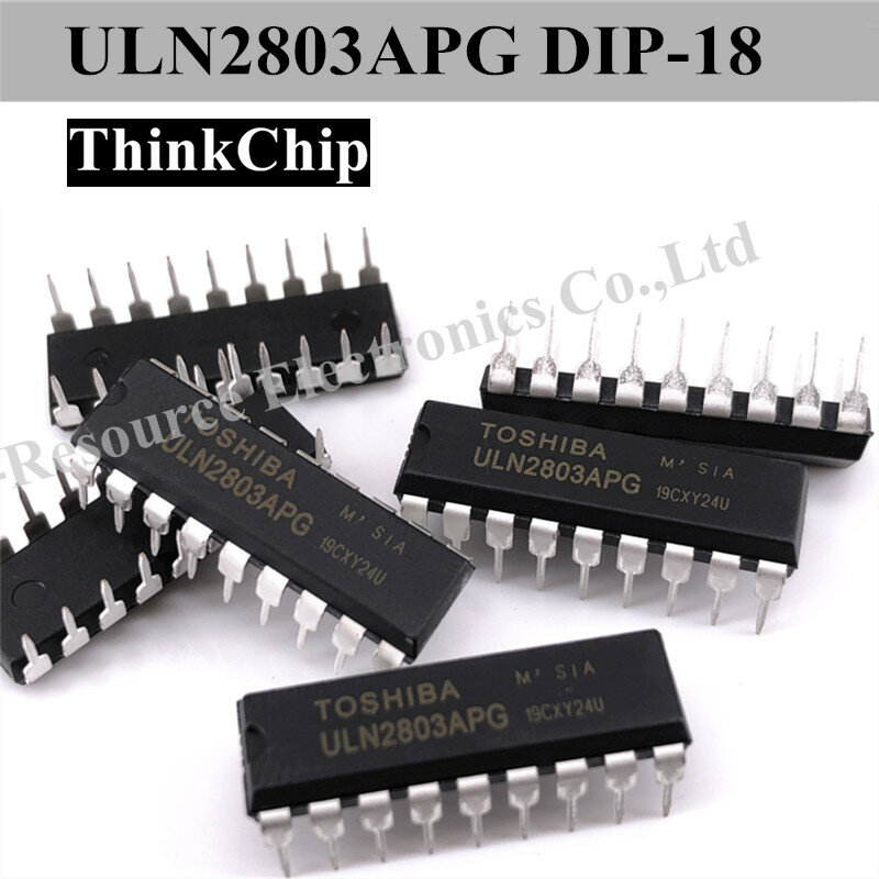 (10 Buah) ULN2803 ULN2803APG DIP-18 Array Transistor Darlington Arus Tinggi Asli
