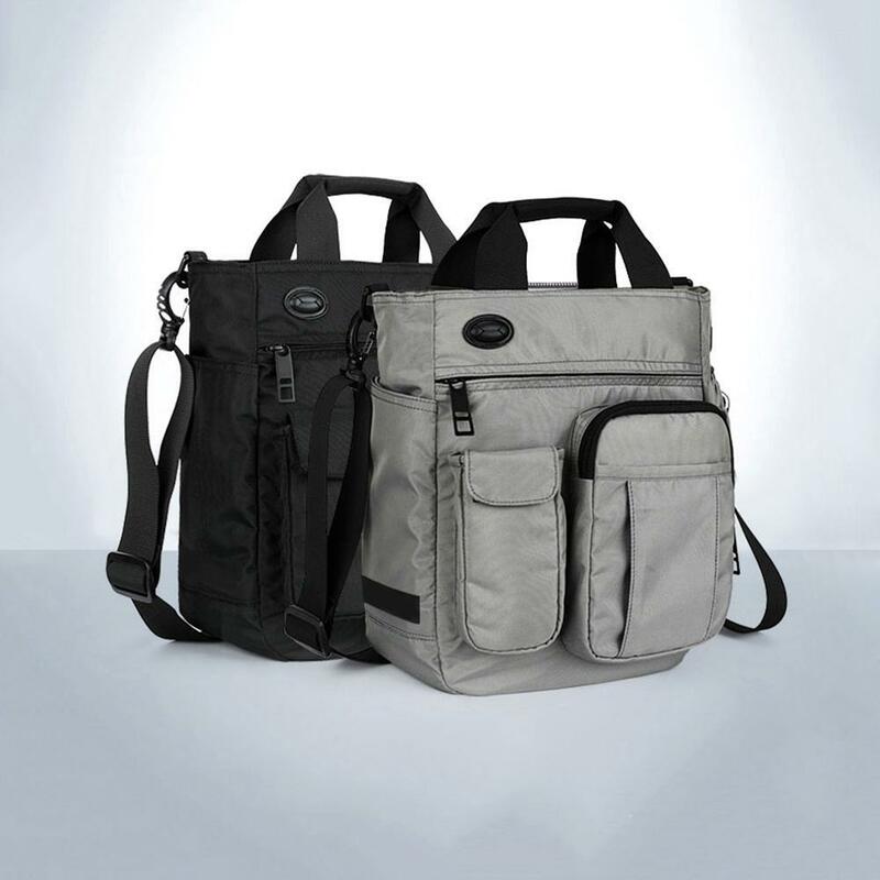 British Fashion Business Men Shoulder Bag Multi Pocket Zipper Tote Business Crossbody Bag Briefcase Messenger Bag Laptop Bag
