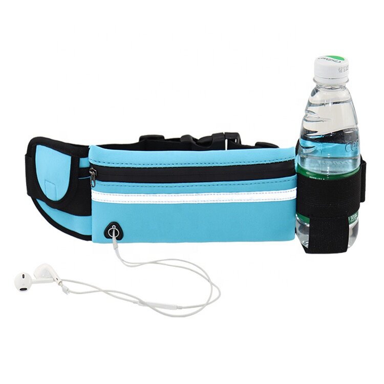 Bolsa deportiva con cinturón para gimnasio, bolsa de tela plegable para hidratación, uso al aire libre, botella de agua para correr, bolsa OPP de neopreno impermeable