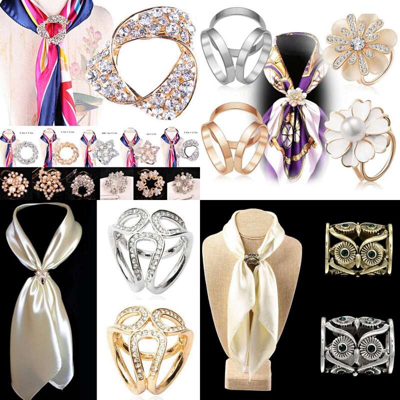 Anillo de diamantes de imitación para mujer, Clip para bufanda, hebilla, soporte para bufanda, accesorio de joyería para fiesta, regalo, gran oferta, 1 piezas