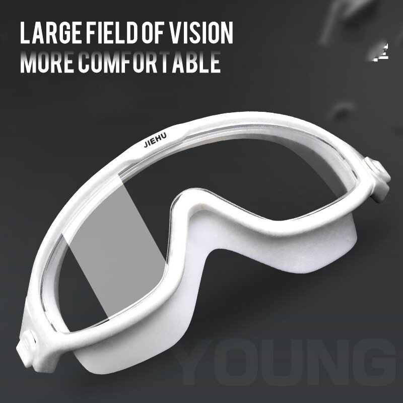 Óculos de natação anti-nevoeiro para adultos, óculos de proteção UV, óculos de natação miopia, transparente ou galvanizada, silicone, 1,5 a 8, homens e mulheres