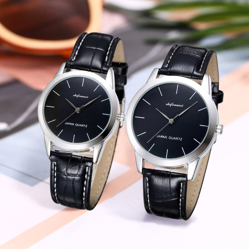 Shifenmei zegarki dla par para mężczyźni i kobiety luksusowej marki skórzane wodoodporne miłośników zegarek kwarcowy Reloj Mujer Hombre 2020