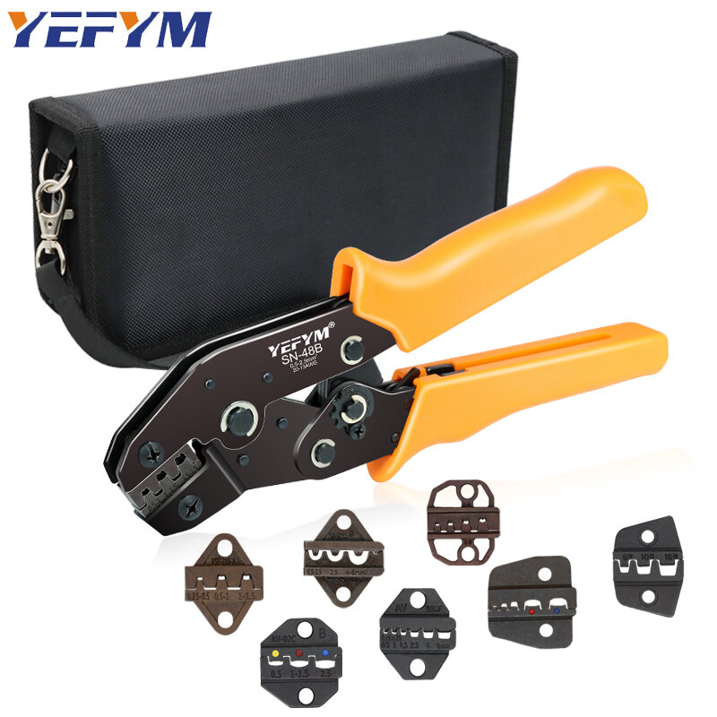 Crimping Pliers SN Series Various Jaw For Tab 2.8 4.8 6.3 Pulg/Tube/Insulation Terminals Electrical Repair Clamp Tools SN-48B