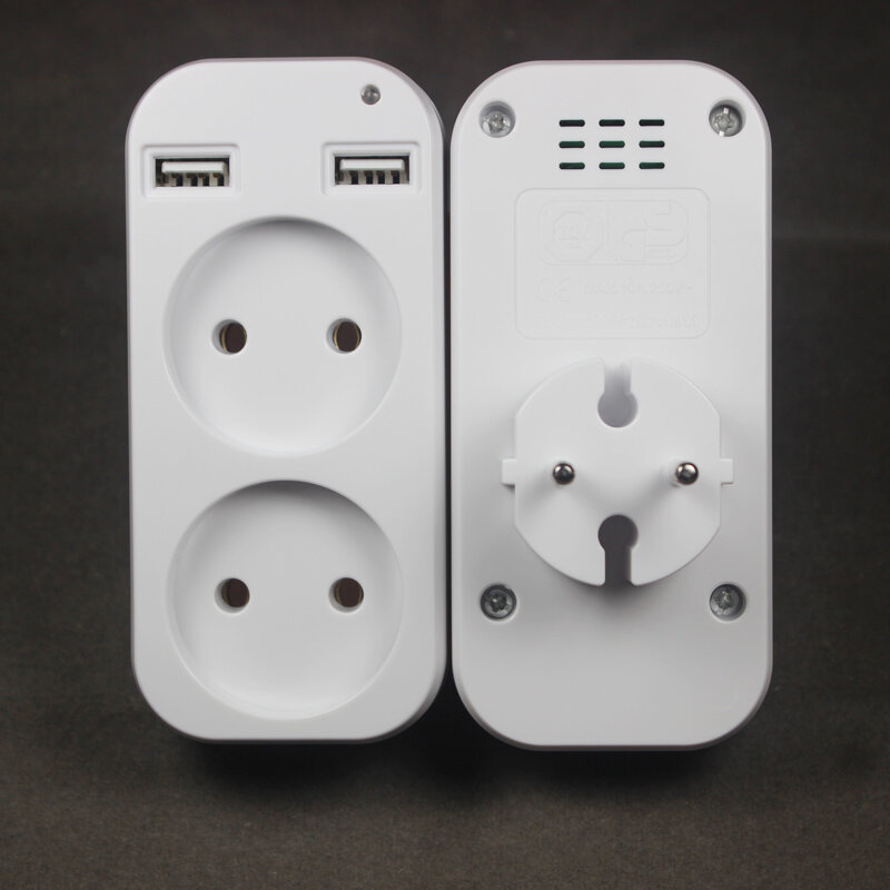 Usb Double Socket Plug Adapter Telefoon Oplader Muur Panel Gratis Verzending Dubbele Usb-poort 5V 2A Usb Electrique Outlet usb Z1-02