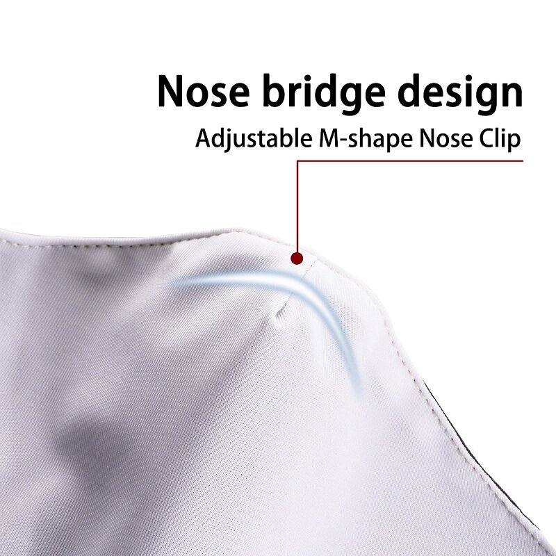 Masque facial pour motocyclistes, filtre, tissu de poche réutilisable et lavable