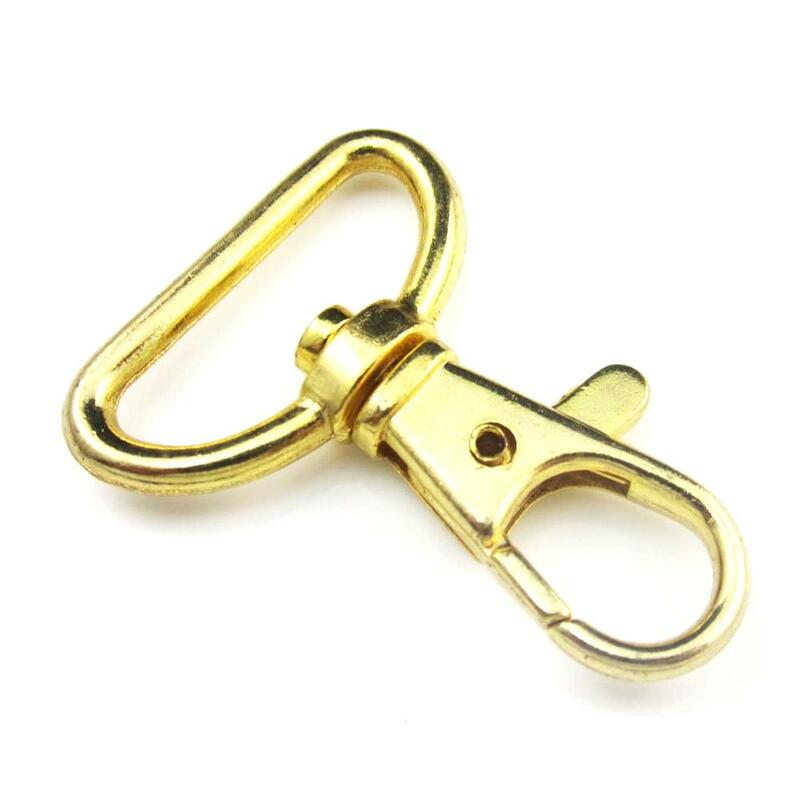 ZENTEII 25mm Keychain Swivel Lobster Gold Clasp Clips Hook Key Chain Handbag Strap Split Key Ring For Bag Belt Keychains