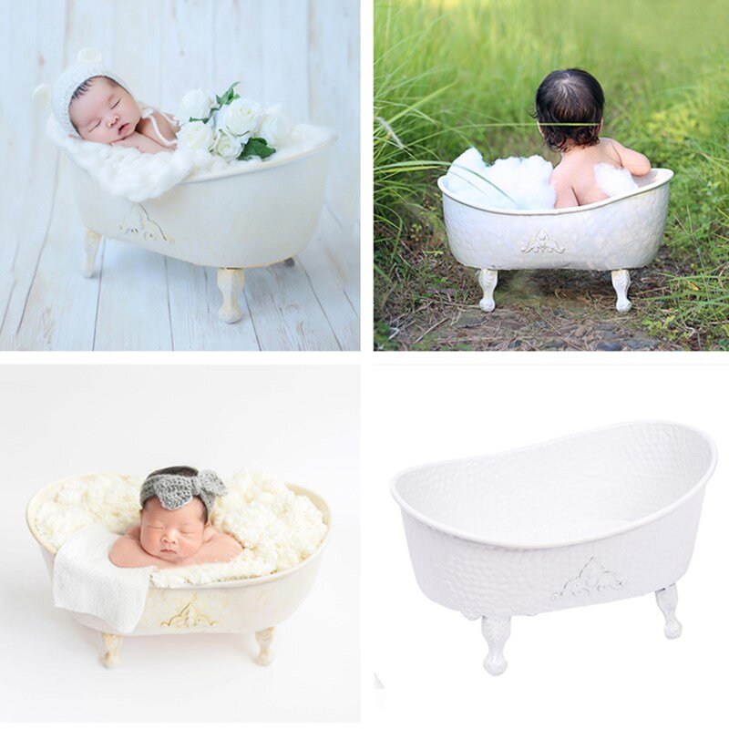 Accesorios de fotografía para bebé recién nacido, accesorios de baño de hierro, estudio de pose, accesorios de fotografía para sesión de fotografía
