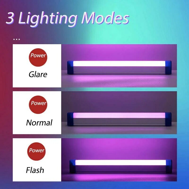 Handheld led luz de preenchimento fotografia vara luz atmosfera colorida lâmpada selfie tubo luzes flash vara speedlight decoração da sala