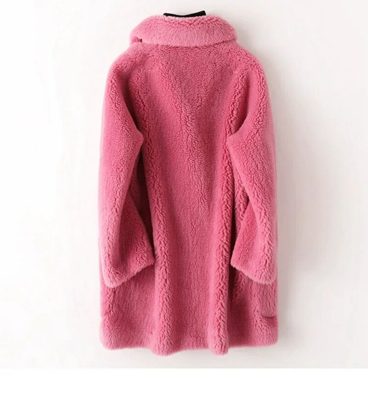 Wool Thick  Warm Coats Elegant Loose Casual Mid Length Version Outwear Autumn Winter Coat For Women Overcoat