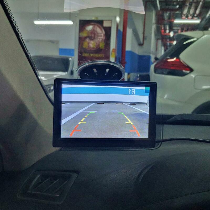 Diykit ไร้สาย5นิ้วจอแสดงผล LCD TFT จอรถยนต์มองหลังการมองเห็นไฟ LED กลางคืนกล้องติดรถยนต์ระบบรักษาความปลอดภัยในการจอดรถแบบไร้สาย