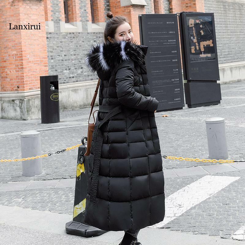 Novo inverno jaqueta de alta qualidade com capuz casaco moda feminina jaquetas inverno quente mulher roupas casuais parkas