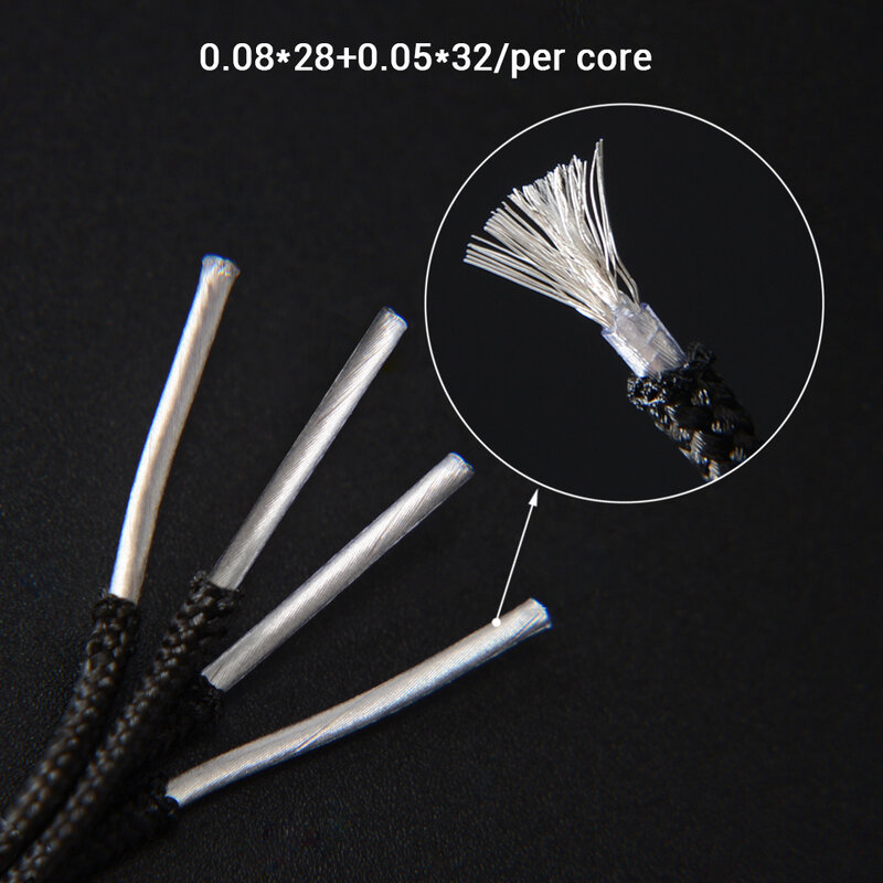 Kabel C4-1 NiceHCK 6N UPOCC srebrne miedziane 3.5/2.5/4.4mm MMCX/2Pin/QDC dla KXXS Kanas LZ A7 TANCHJIM NX7MK3/EBX21