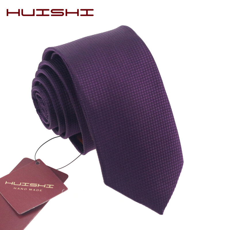 Classic Business Necktie Collar uomo donna Quality Stripe Ties sciarpe Deep Purple Waterproof British Style Mens Neck Ties Color