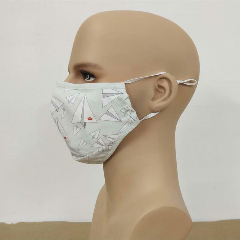 100% Katoen Sublimatie Afdrukken Maskers Met PM2.5 Filters