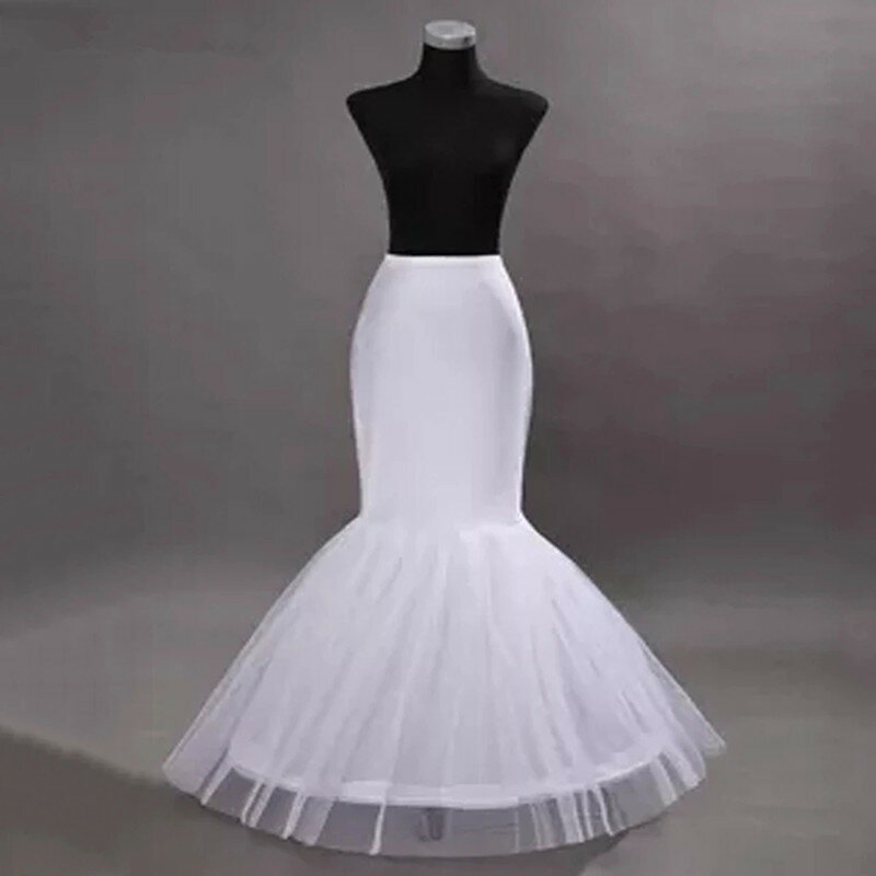 Acessórios de casamento um hoop petticoat deslizamento crinoline para vestidos de casamento sereia underskirt feminino nupcial petticoat