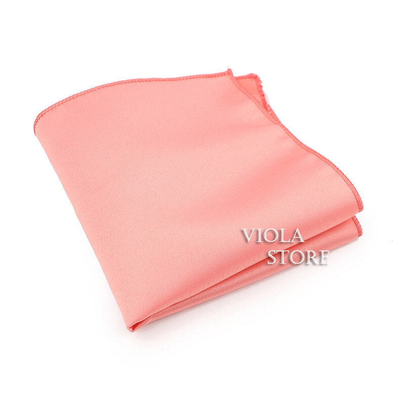 Hot Licht Kleur Roze Groen Blauw 22Cm Solid Pocket Plein Polyester Zakdoek Wedding Party Pak Tie Hankie Mannen Gift accessoire