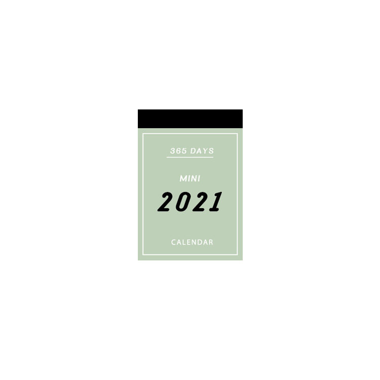 Calendario 2021 El nuevo mini calendario de escritorio para el horario escolar 2021 Material de oficina Planificador Papel Tearable Bullet Journal Date