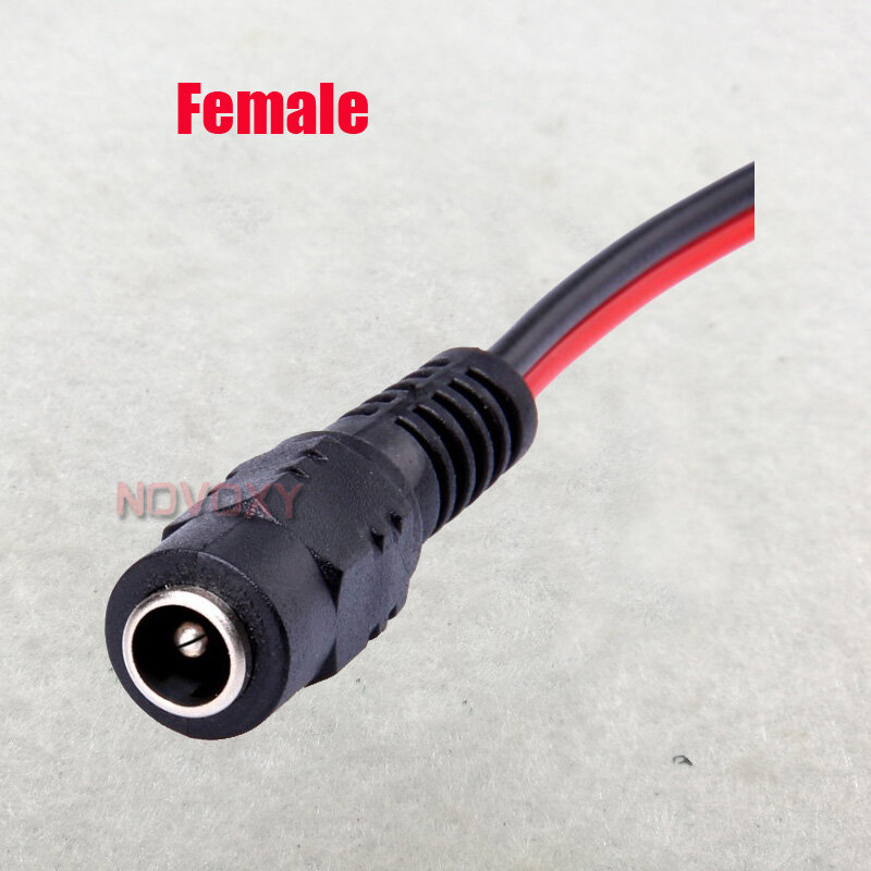 DC12V mężczyzna siła żeńska kabel zasilający 5.5x2.1mm centralny męskie złącze wtykowe Jack i kamera do monitoringu CCTV 12V DC przewód zasilający Pigtail