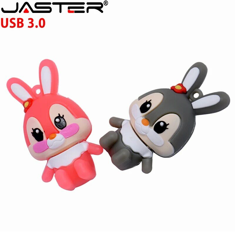 JASTER promocyjny Mini Cartoon dysk zewnętrzny USB 3.0 4GB 8GB 16GB 32GB 64GB 128GB śliczny króliczek pamięć USB prezent