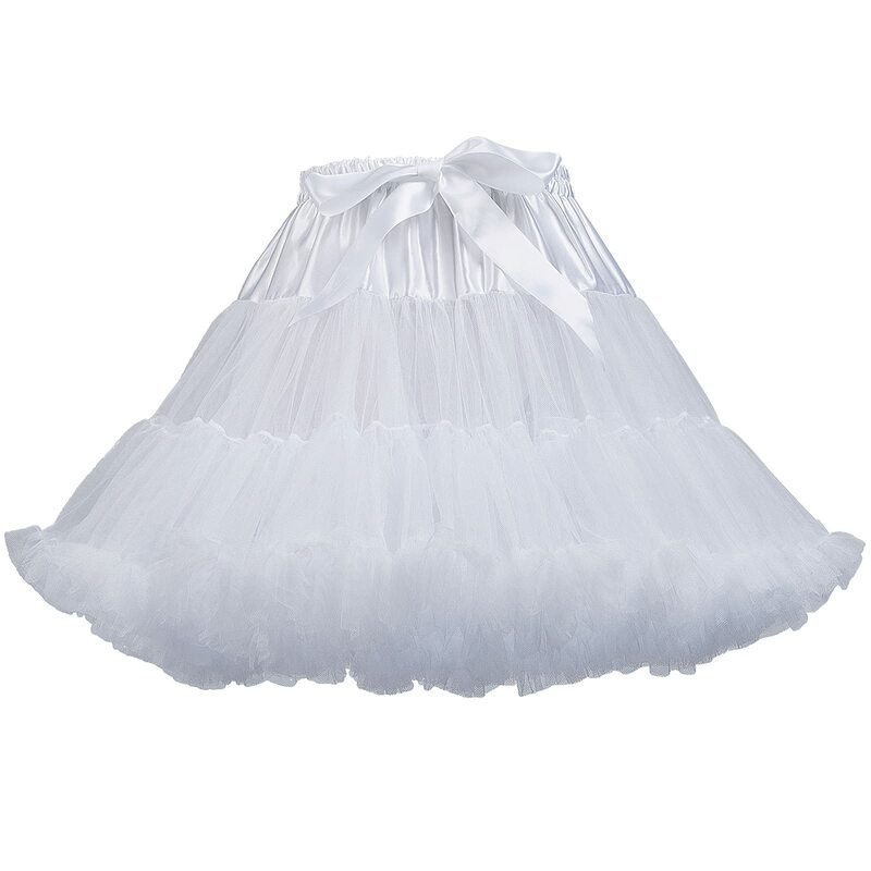 Dames Gezwollen Tutu Rok Zachte Tule Petticoat Elastische Taille Prinses Pettirokje Ballet Korte 2024