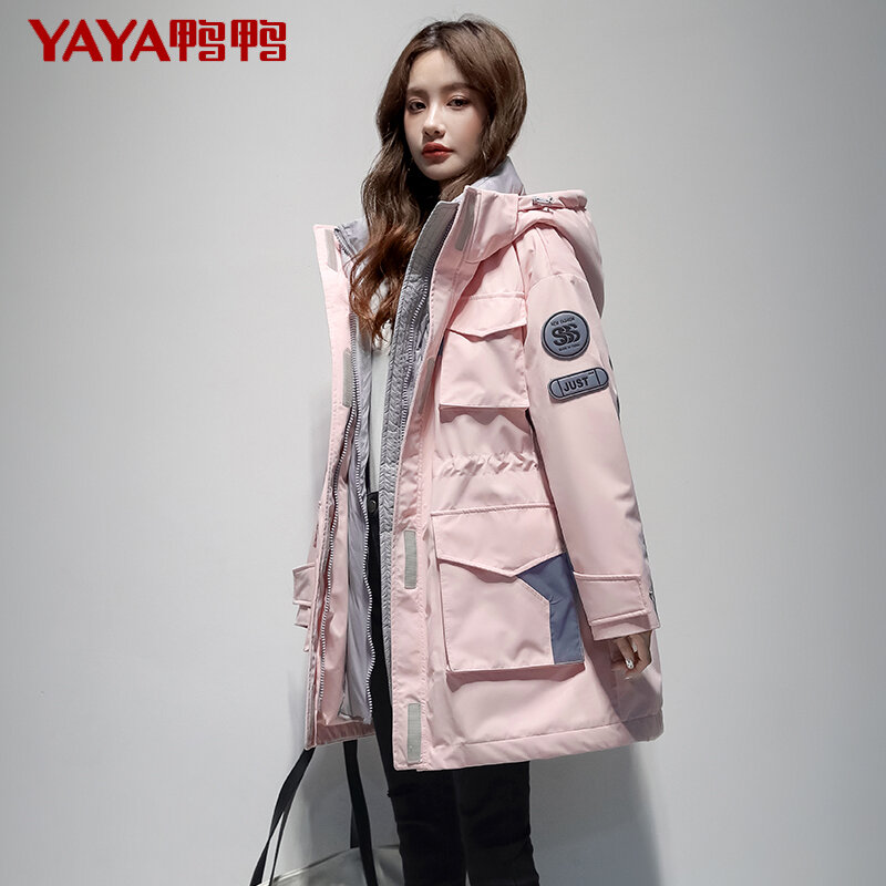 Down Jacket Women's New Mid-Length Winter Workwear Brand Parka Thickened Duck down Coat