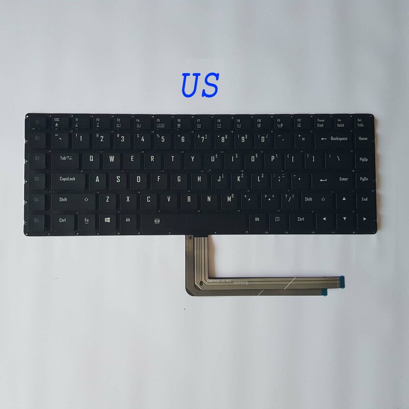 Полупрозрачная Клавиатура для ноутбука Gigabyte AERO 14 27703-KR641-G30S SKB1507-KR 27703-US641-G30S SKB1507-US без рамки