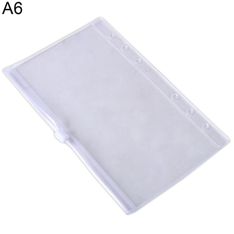 Bolsa de PVC con cremallera para documentos, organizador de bolsillo transparente con cierre, A5/A6/A7, 2020
