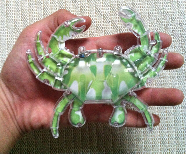Plaza park brinquedo de pesca magnética das crianças transparente caranguejo de peixe não-elétrico plástico caranguejos modelo crianças brinquedos bonitos