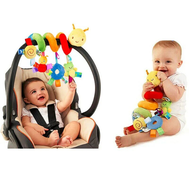 Милая музыкальная спиральная детская коляска для занятий спортом, подвесные игрушки для путешествий, детские погремушки для мальчиков и девочек