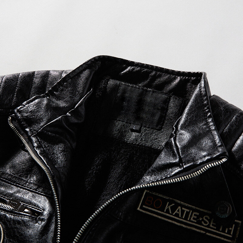 Jaqueta de motocicleta de couro real natural masculina, casaco de motoqueiro Hip Hop masculino, jaquetas de couro genuíno plus size 3XL, inverno 2020