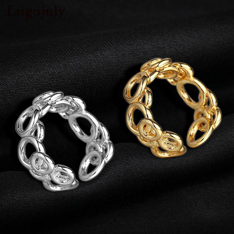 Wysokiej jakości czysta 925 Sterling Silver kobiety pierścień luksusowe nieregularne pierścienie dla kobiet dziewczyna przyjęcie rocznicowe biżuterii prezent