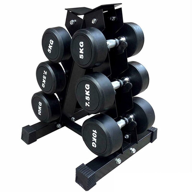 1Pcs/set  Durable Steel Dumbbell Rack Detachable Gym  6 Hand Exercise Fitness Gym Dumbells Stand Equipment Sport For Man