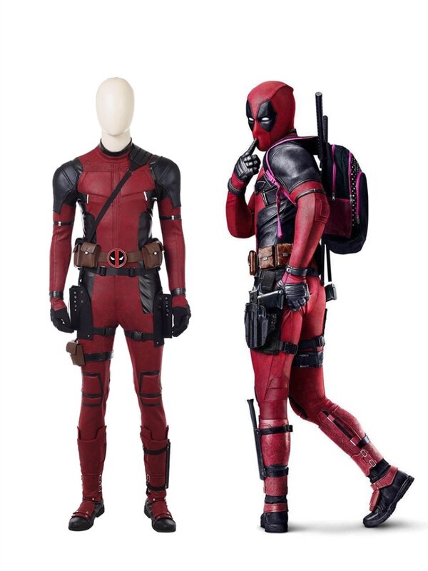Deadpool 2 Once Upon A Deadpool Costume Wade Winston Wilson Cosplay Jumpsuit Adult Halloween Carnival Superhero Costumes