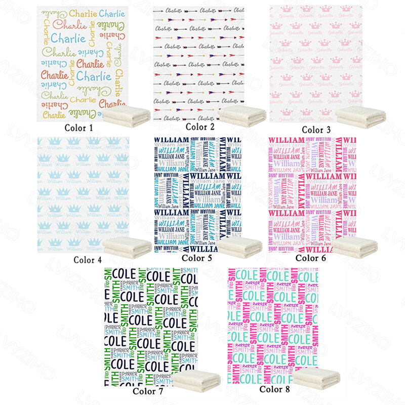 LVYZIHO Personalized Name Personalized Blanket Gift For Baby- 30x40 / 48x60 / 60x80 Inches - Fleece Blanket