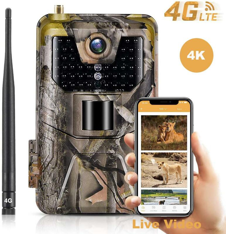4 18k/2 18kライブビデオアプリトレイルカメラクラウドサービス4グラム携帯30MPライブストリームメディア狩猟カメラナイトビジョンHC900PRO