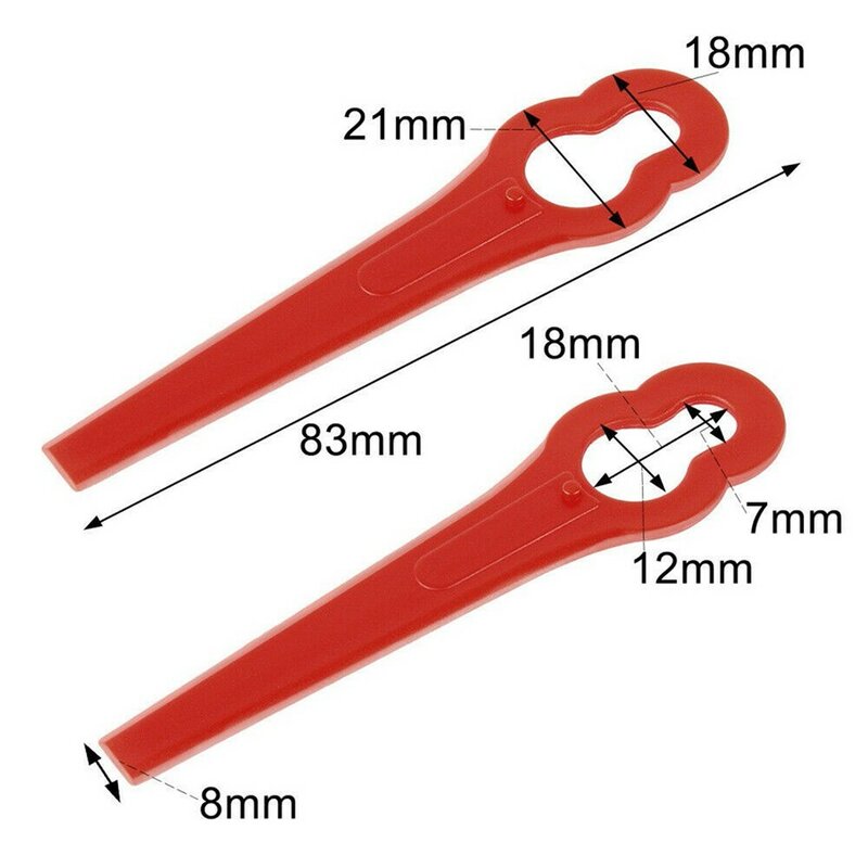 20PCS Strimmer Replacement  Blades Red For Einhell Cordless Grass Trimmer GE-CT 18 Lawnmower Blades Garden Power Tool Accessorie
