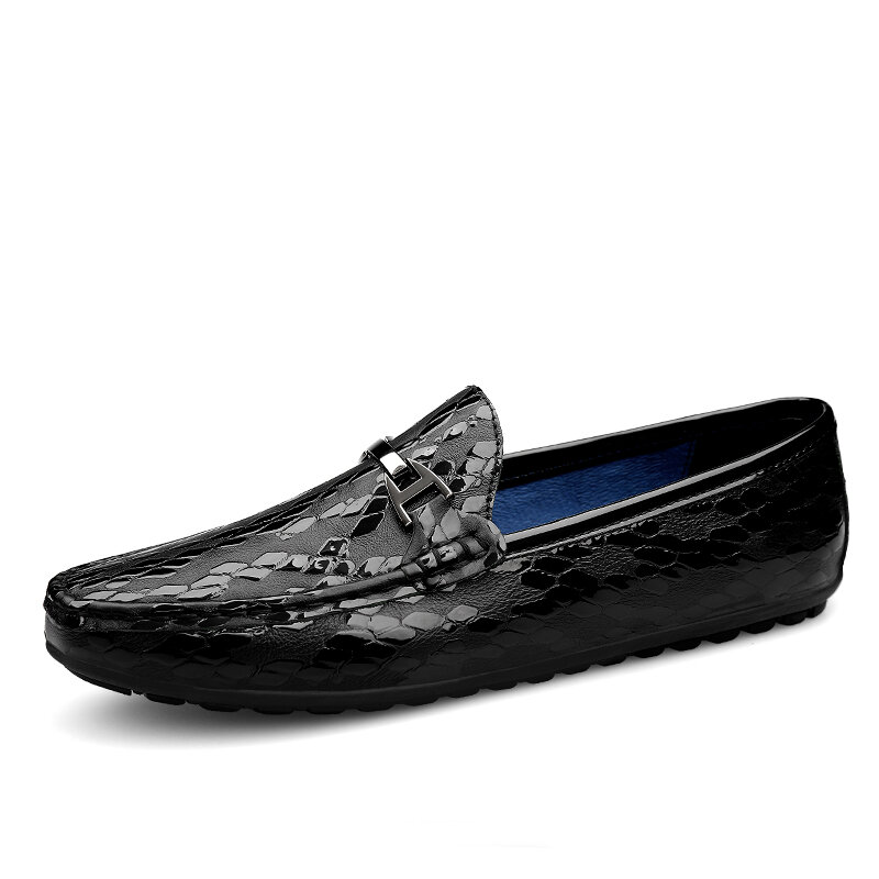 2022 nova ervilhas sapatos masculinos preguiçoso maré marca casual all-match sapatos de couro sola macia sapatos de couro